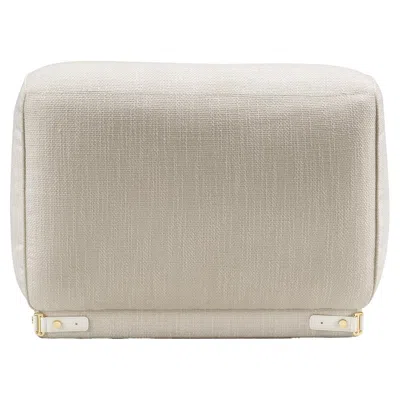 Pre-owned Ghidini 1961 Leisure White Ottoman By