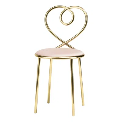Pre-owned Ghidini 1961 Love Chair In Rose With Polished Brass By Nika Zupanc In Red