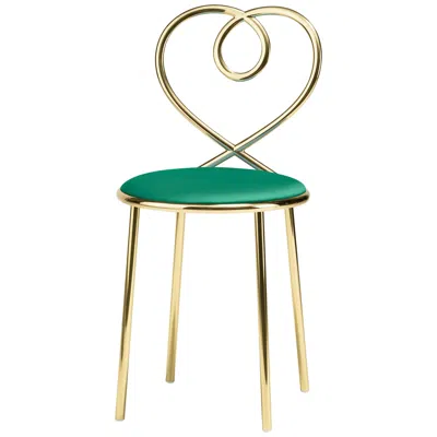 Pre-owned Ghidini 1961 Love Chair Malachite In Polished Brass By Nika Zupanc In Sand