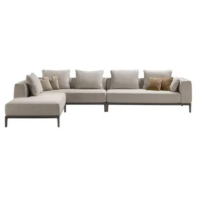 Pre-owned Ghidini 1961 Milo Angular Off-white Sofa By Stefano Giovannoni In Gray