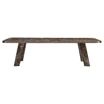 Pre-owned Ghidini 1961 Native Dark Emperador Rectangular Dining Table By S. Giovannoni In Brown