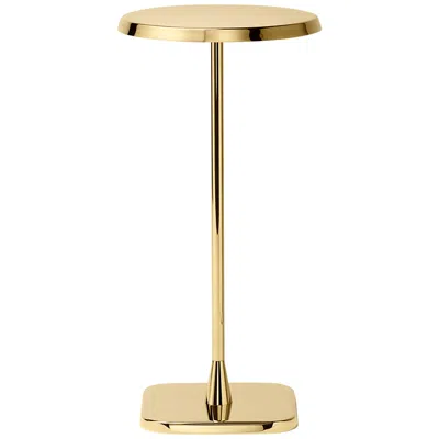 Pre-owned Ghidini 1961 Opera Round Brass Table Designed By Richard Hutten For Ghidini In Sand