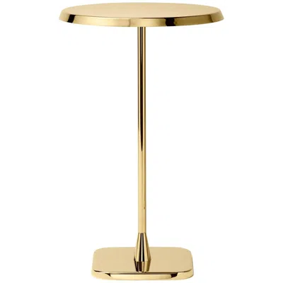 Pre-owned Ghidini 1961 Opera Small Round Side Table In High Brass Finish In Sand