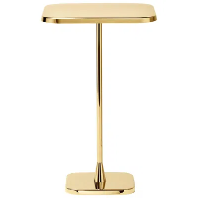 Pre-owned Ghidini 1961 Opera Square Brass Table Design By Richard Hutten For Ghidini In Orange
