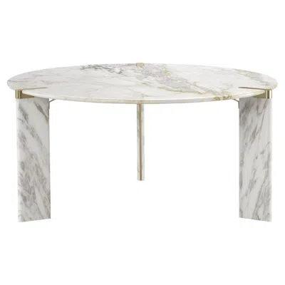 Pre-owned Ghidini 1961 Ottanta Round White Dining Table By Lorenza Bozzoli