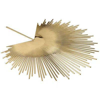 Pre-owned Ghidini 1961 Palm Tray In Polished Brass In Sand
