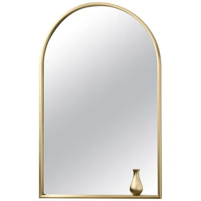 Pre-owned Ghidini 1961 Portrait With Little Vase Brass Mirror Designed By Elisa Giovannoni In Gray