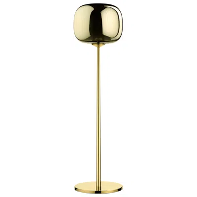 Pre-owned Ghidini 1961 Short Dusk Dawn Floor Lamp In Brass And Metallic Glass By Branch In Sand