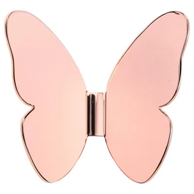 Pre-owned Ghidini 1961 Single Butterfly Hook In Rose Gold Finish In Red