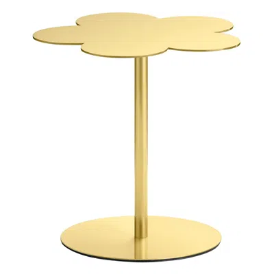 Pre-owned Ghidini 1961 Small Flowers Coffee Side Table In Brass By Stefano Giovannoni In Orange