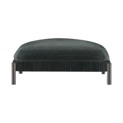 Pre-owned Ghidini 1961 Tarantino Ottoman In Black Fabric With Black Base By L. Bozzoli