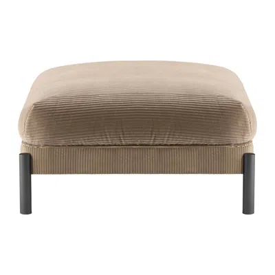 Pre-owned Ghidini 1961 Tarantino Ottoman In Brown Fabric With Black Base By L. Bozzoli