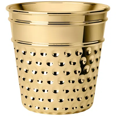 Pre-owned Ghidini 1961 Thimble Ice Bucket In Brass By Studio Job In Sand