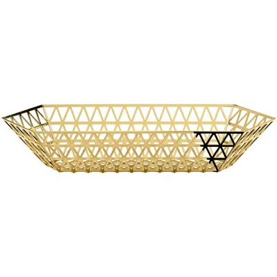 Pre-owned Ghidini 1961 Tip Top Limousine Tray In Polished Gold Finish