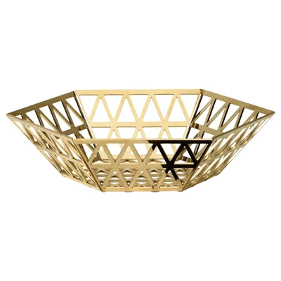 Pre-owned Ghidini 1961 Tip Top Tray Medium In Gold By Richard Hutten