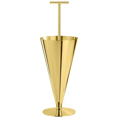 Pre-owned Ghidini 1961 Tumbrella Umbrella Stand In Glossy Brass By Richard Hutten In Orange
