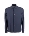 Ghirardelli Blue Stretch Classic Shirt In Black