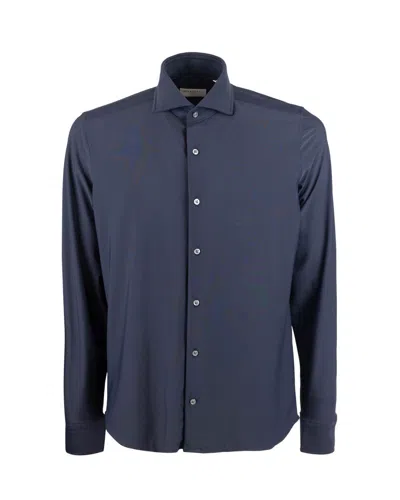 Ghirardelli Blue Stretch Classic Shirt In Black