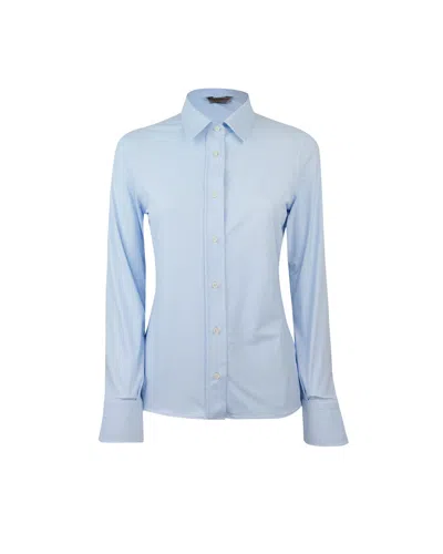 Ghirardelli Camicia Classica Elasticizzata Azzurra