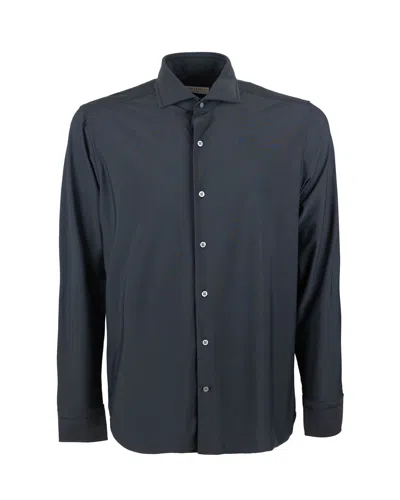 Ghirardelli Camicia Classica Elasticizzata Nera In Multi