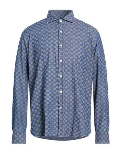 Ghirardelli Man Denim Shirt Blue Size 16 Cotton