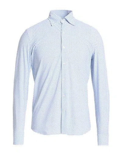 Ghirardelli Man Shirt Azure Size 15 ½ Polyamide, Elastane In Blue