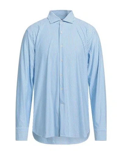 Ghirardelli Next Man Shirt Azure Size 18 Polyamide, Elastane In Blue