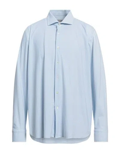 Ghirardelli Man Shirt Azure Size 18 Polyamide, Polyester In Blue