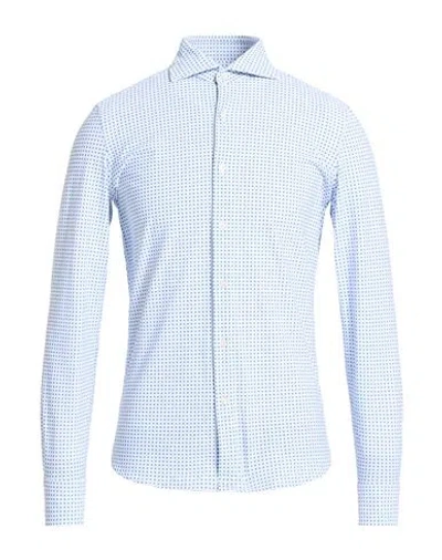 Ghirardelli Man Shirt Beige Size 15 Polyamide, Elastane In Blue