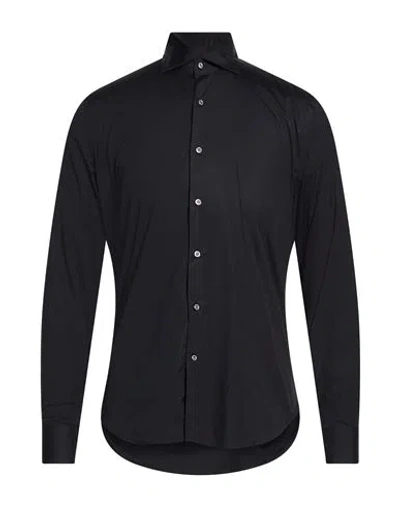 Ghirardelli Man Shirt Black Size 15 ½ Cotton, Elastane