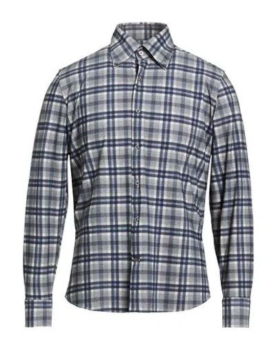 Ghirardelli Man Shirt Blue Size 15 Nylon, Elastane