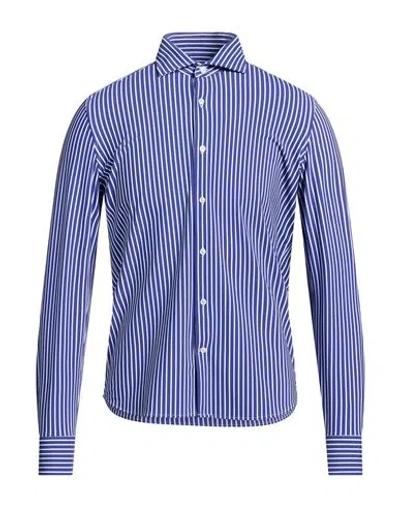 Ghirardelli Man Shirt Blue Size 15 ½ Polyamide, Elastane