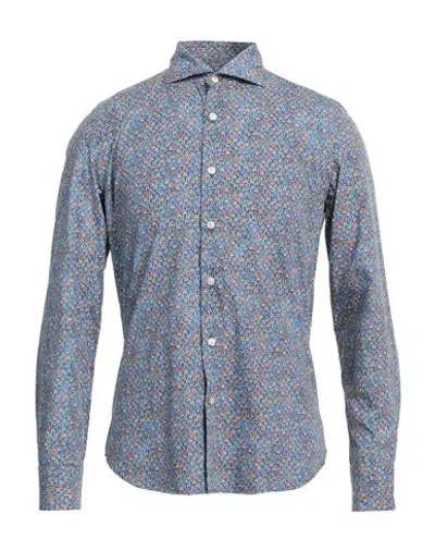 Ghirardelli Man Shirt Blue Size 16 Cotton