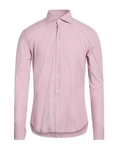 Ghirardelli Man Shirt Brick Size 16 Cotton In Pink