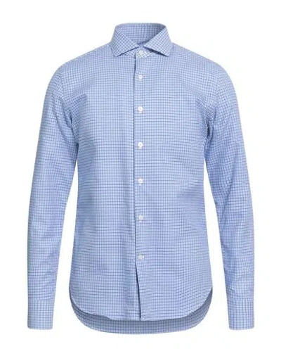 Ghirardelli Man Shirt Bright Blue Size 17 Cotton