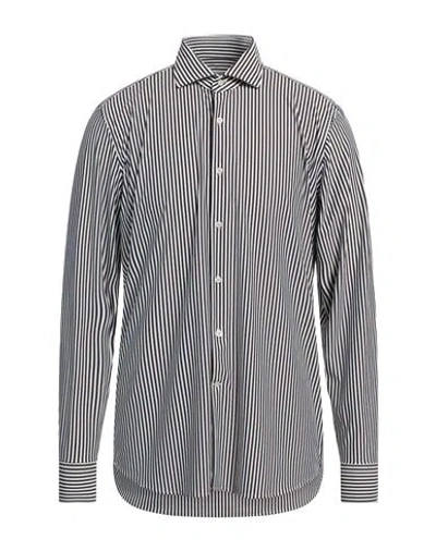 Ghirardelli Man Shirt Dark Brown Size 18 Polyamide, Elastane