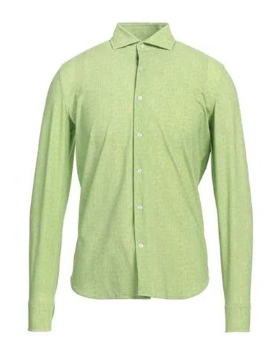 Ghirardelli Man Shirt Green Size 15 ½ Polyamide, Elastane