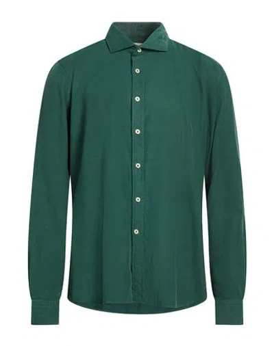 Ghirardelli Man Shirt Green Size 17 ½ Cotton