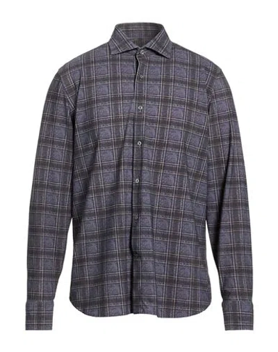 Ghirardelli Man Shirt Grey Size 15 ½ Polyamide, Elastane In Gray