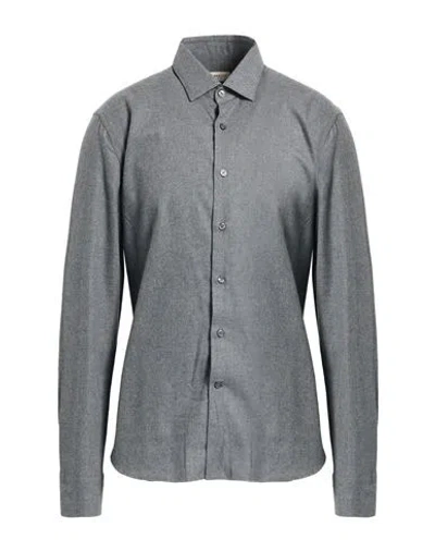 Ghirardelli Man Shirt Grey Size 16 ½ Cotton In Gray