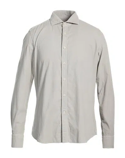 Ghirardelli Man Shirt Grey Size 17 Cotton In Gray