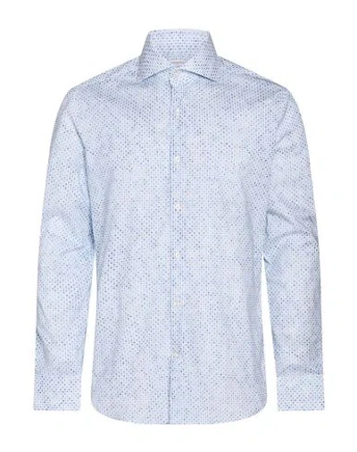 Ghirardelli Man Shirt Light Blue Size 15 ¾ Cotton, Elastane
