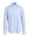 Ghirardelli Man Shirt Light Blue Size 17 Cotton In Blue