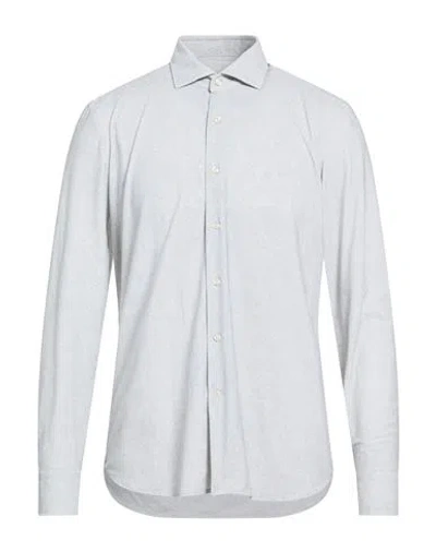 Ghirardelli Man Shirt Light Grey Size 15 ¾ Polyamide, Elastane In White