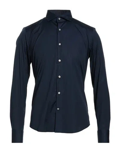 Ghirardelli Man Shirt Midnight Blue Size 15 Cotton, Elastane
