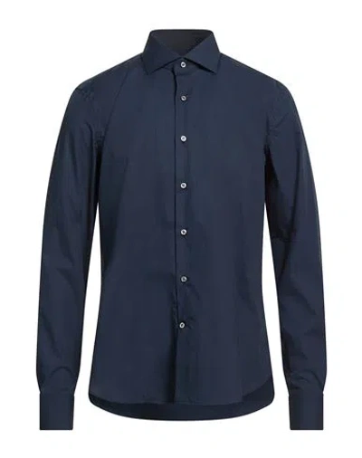 Ghirardelli Man Shirt Midnight Blue Size 16 Cotton