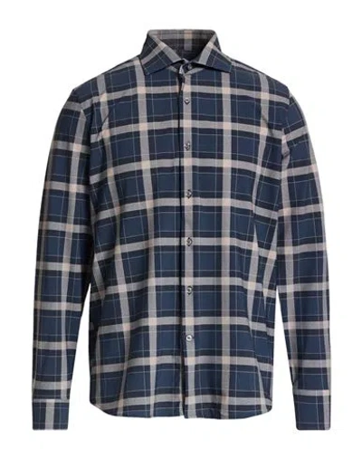 Ghirardelli Man Shirt Midnight Blue Size 16 ½ Polyamide, Elastane