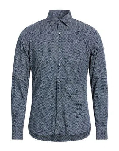 Ghirardelli Man Shirt Midnight Blue Size 17 Cotton