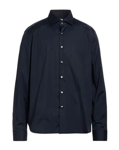 Ghirardelli Man Shirt Midnight Blue Size 17 ½ Cotton, Elastane