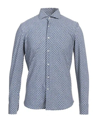 Ghirardelli Man Shirt Navy Size 15 ¾ Polyamide, Elastane